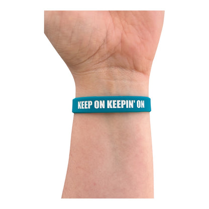 Keep on Keepin' on Wristband - Teal