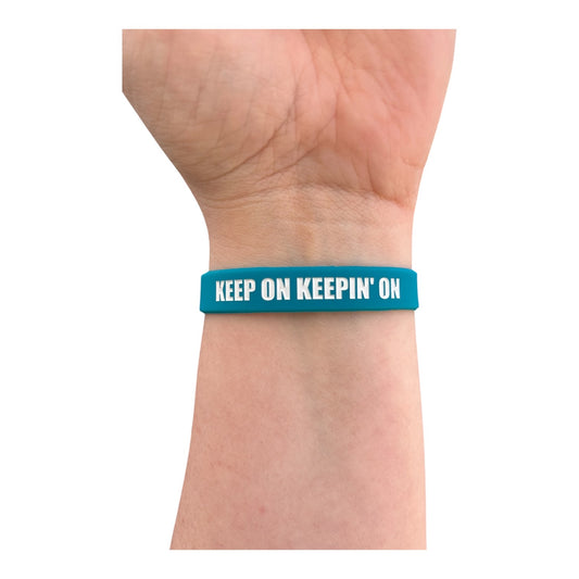 Keep on Keepin' on Wristband - Teal