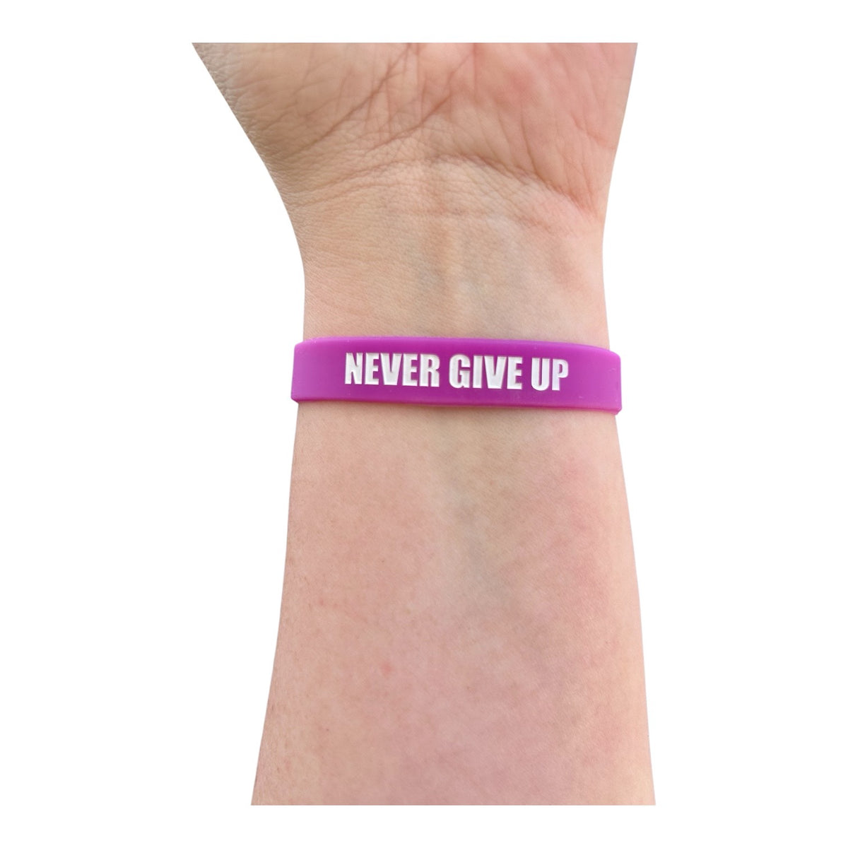 Never Give Up Wristband - Lavender