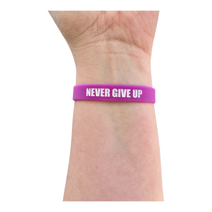 Never Give Up Wristband - Lavender